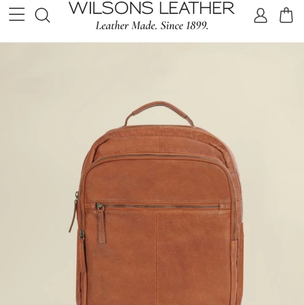 Wilson's Leather Brown Backpack - Picture 9 of 14
